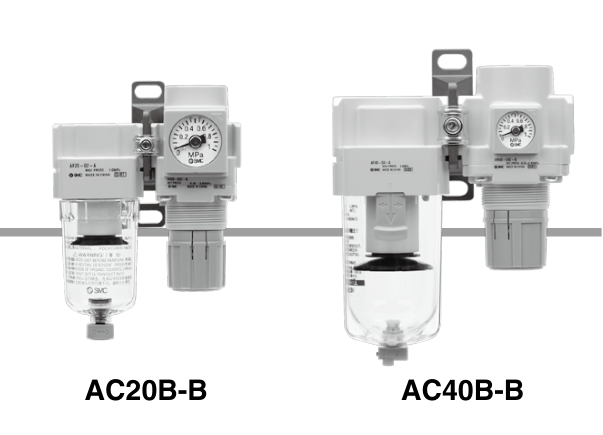 [SMC Pneumatics]Air Combination AC30B-03G-SV-B