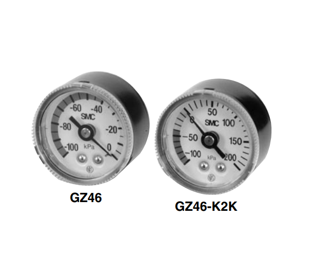 [SMC Pneumatics]Vacuum Pressure Gauge GZ46-K2K-02