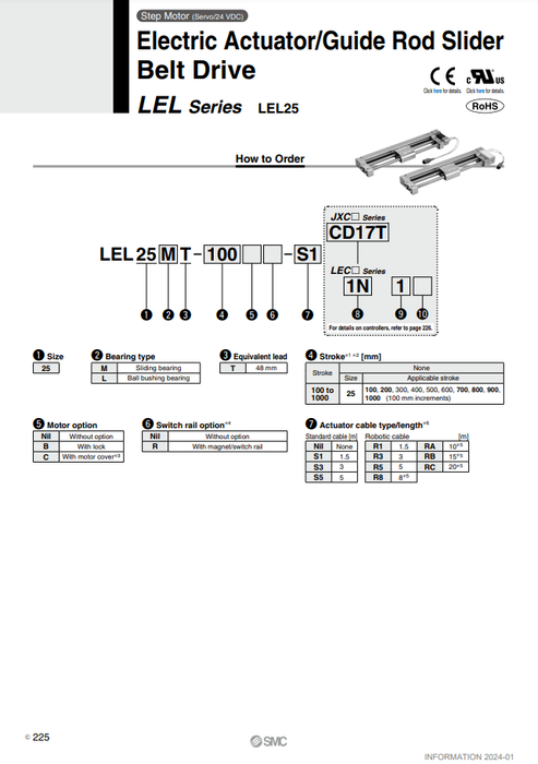 [SMC Pneumatics]Electric Actuator LEL25MT-400C-S31N