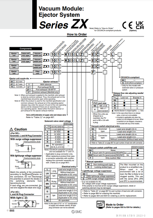 [SMC Pneumatics]Vacuum Module ZX1053-K15LZ-EC