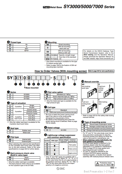 [SMC Pneumatics]Manifold SS5Y5-50S5-08D-C6