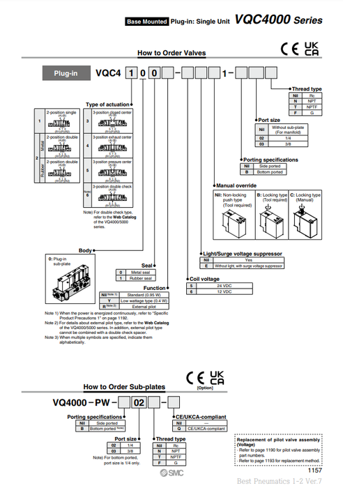 [SMC Pneumatics]Solenoid Valve VQC4101-51