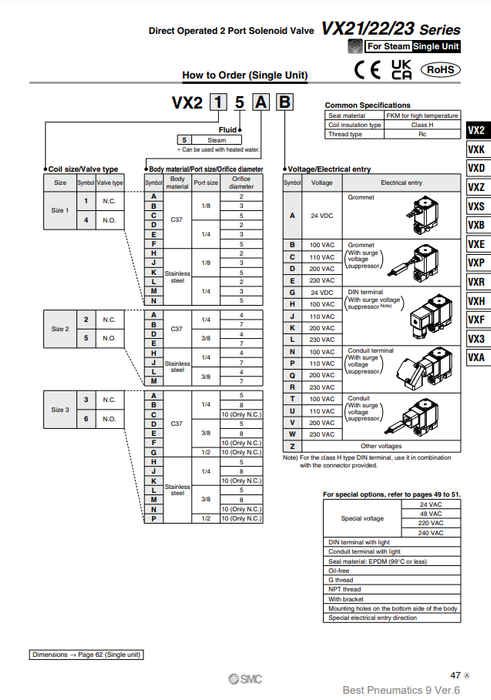 [SMC Pneumatics]Solenoid Valve VX235EZ1B