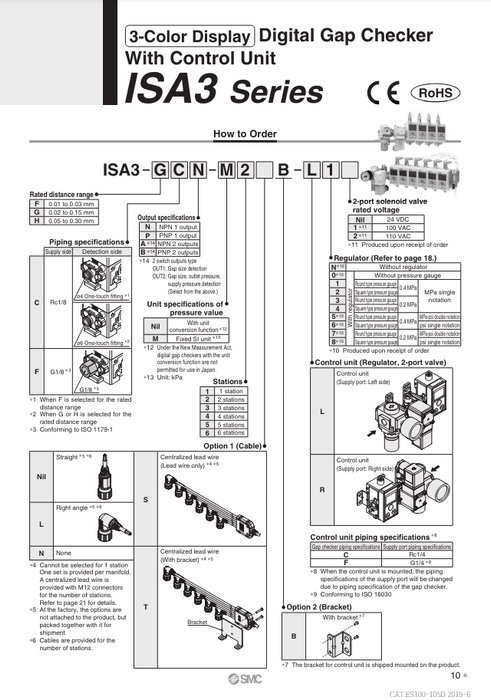 [SMC Pneumatics]Digital Gap Checker ISA3-GCP-1B-L2