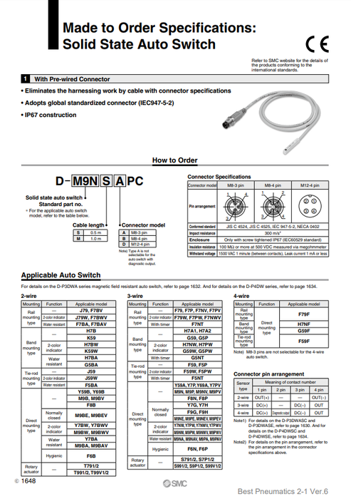 [SMC Pneumatics]Auto Switch D-J79SDPC