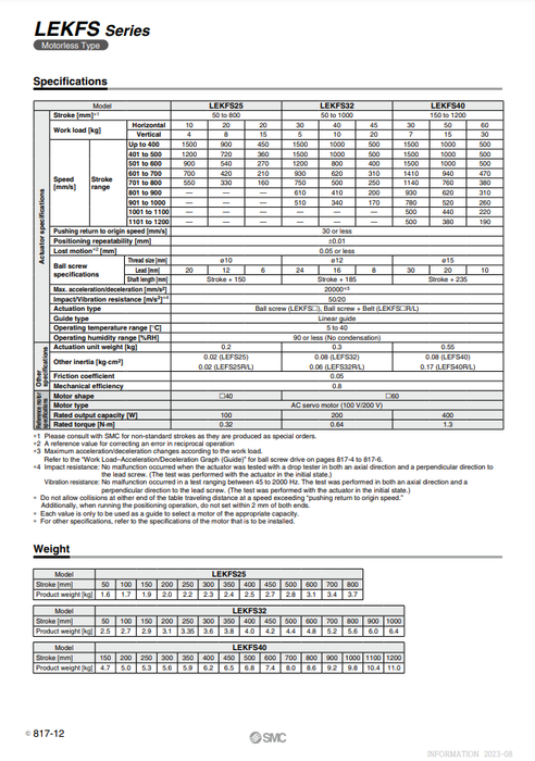 [SMC Pneumatics]Electric Actuator LEKFS32NZA-200