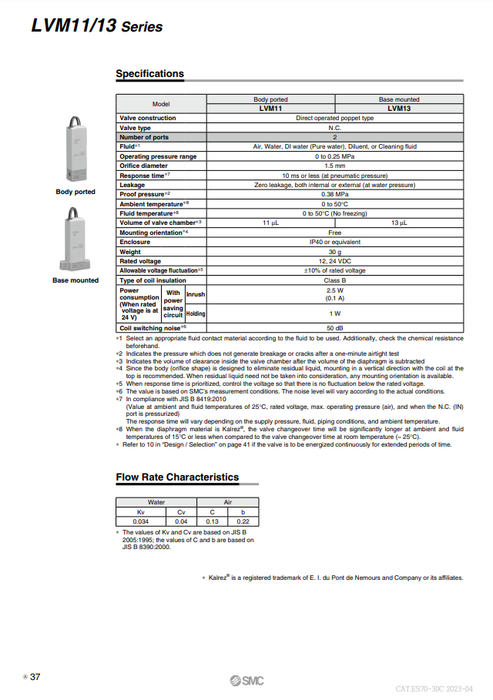 [SMC Pneumatics]Solenoid Valve LVM11-5B