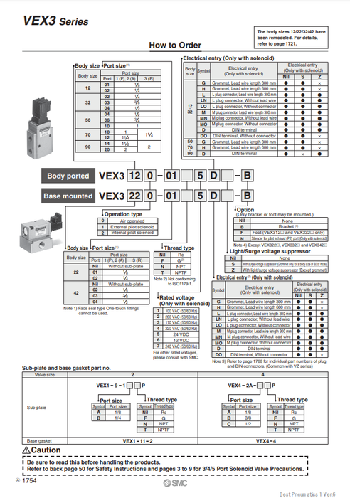 [SMC Pneumatics]Power Valve VEX3902-145DZ-B