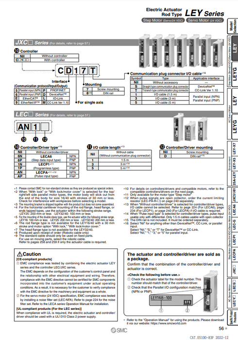 [SMC Pneumatics]Electric Actuator LEY32RB-50B-S3