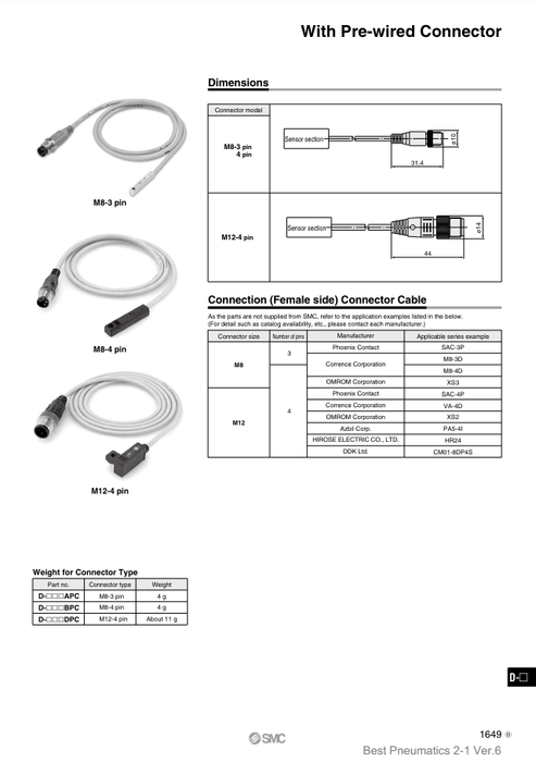 [SMC Pneumatics]Auto Switch D-M9PSDPC