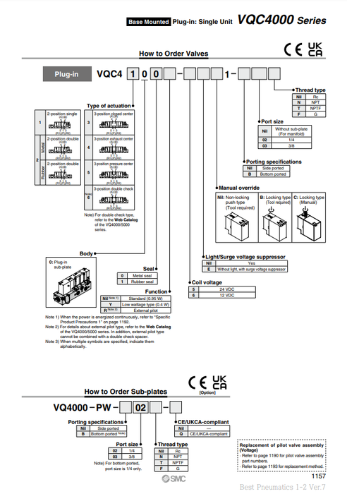 [SMC Pneumatics]Solenoid Valve VQC4300-51