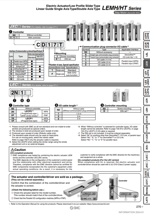 [SMC Pneumatics]Electric Actuator LEMH32LT-200-S32N1