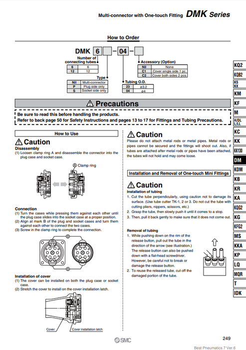 [SMC Pneumatics]Multi-Connector DMK6-23-C2