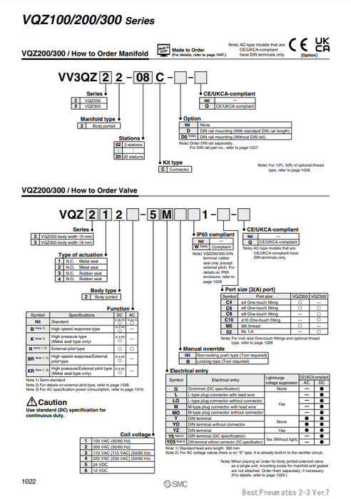 [SMC Pneumatics]Manifold Connector Kit VV3QZ25-09C4C-R
