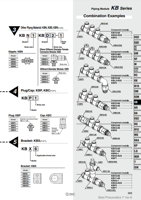 [SMC Pneumatics]Piping Module KBC4