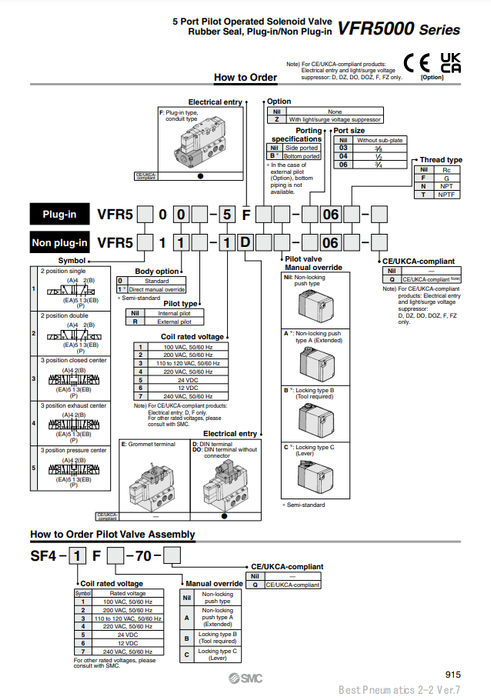 [SMC Pneumatics]Solenoid Valve VFR5410-1DZ-06