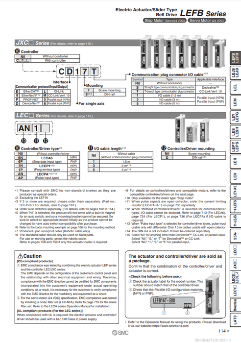 [SMC Pneumatics]Electric Actuator LEFB25T-300B-S31N1