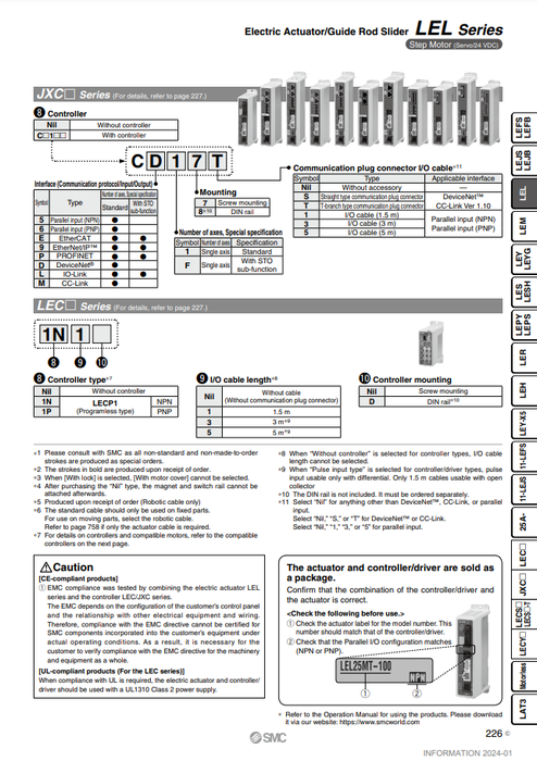 [SMC Pneumatics]Electric Actuator LEL25MT-400C-S31N
