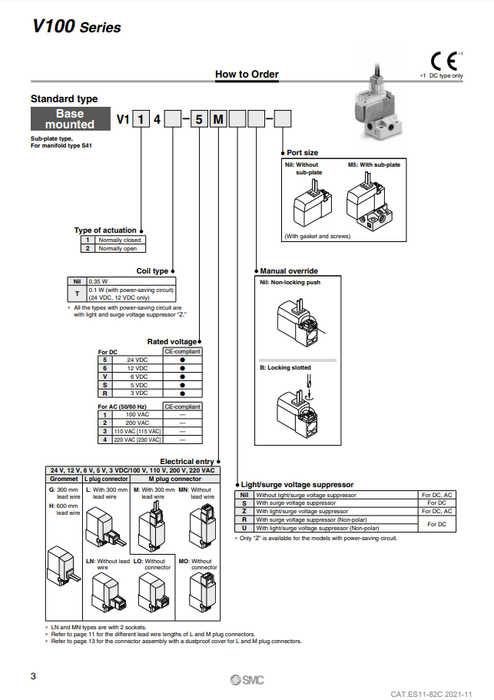 [SMC Pneumatics]Solenoid Valve V114-5GZ