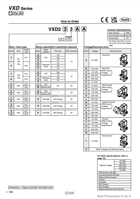 [SMC Pneumatics]Solenoid Valve VXD243KZ2AXB