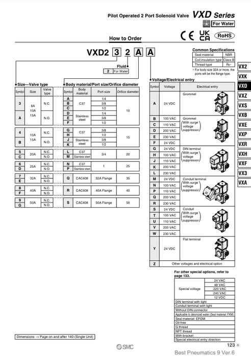 [SMC Pneumatics]Solenoid Valve VXD232FZ2AXB