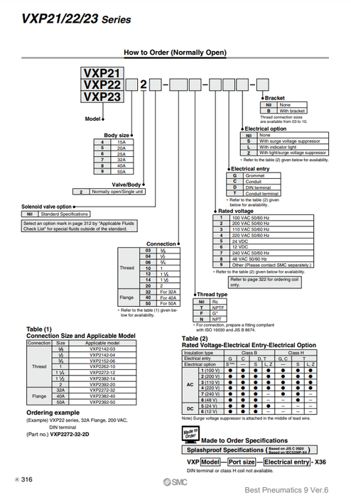 [SMC Pneumatics]Solenoid Valve VXP2260-10-5DL