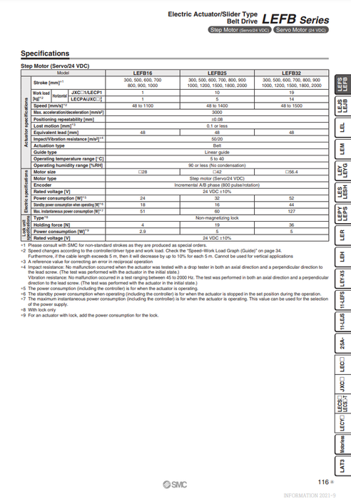 [SMC Pneumatics]Electric Actuator LEFB25T-300B-S31N1