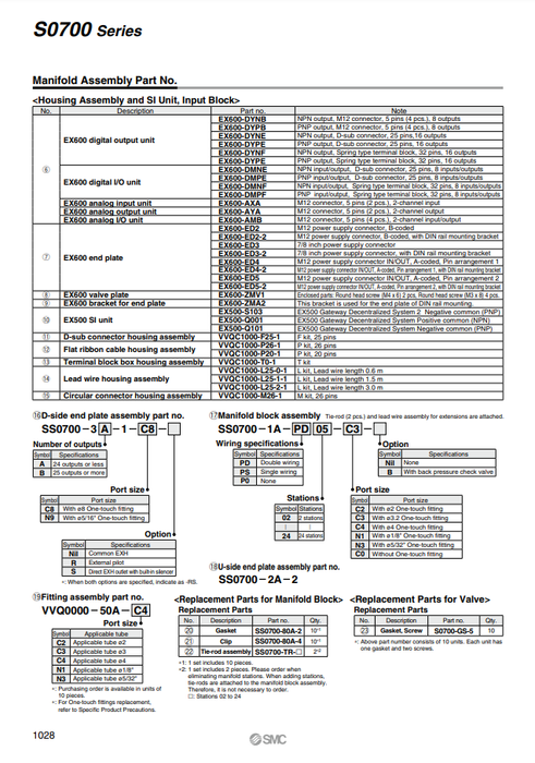 [SMC Pneumatics]Fitting Assembly VVQ0000-50A-C3