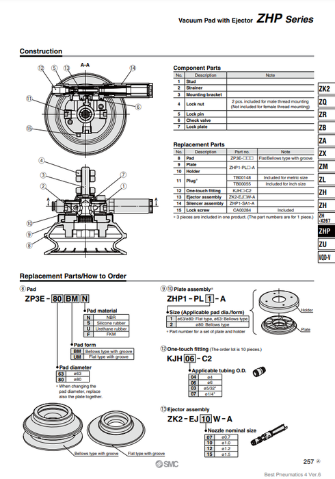 [SMC Pneumatics]One-touch Fittings KJH07-C2