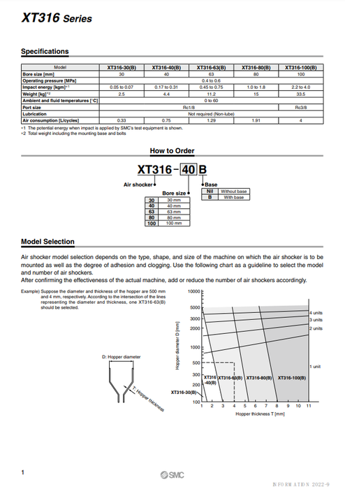 [SMC Pneumatics]Air Shocker XT316-30B
