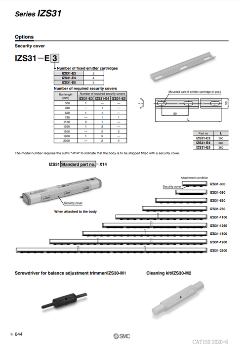[SMC Pneumatics]Electrode Cartridge Security Cover  IZS31-E3