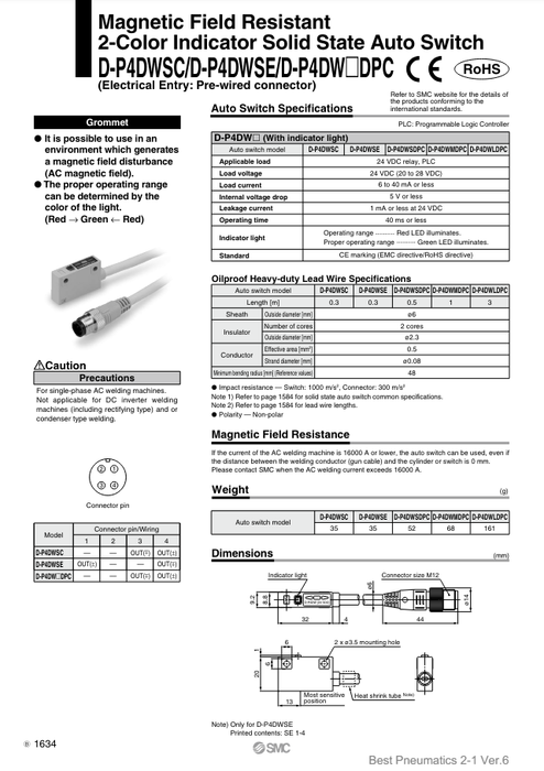 [SMC Pneumatics]Auto Switch D-P4DWSE