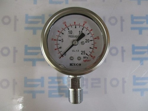 [HISCO] 205P25A Hydraulic Pressure Gauge (25Mpa)(PT3/8)