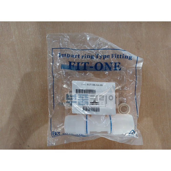 [FIT-ONE] RUT-H6-H4-H6-S PFA Fluoropolymer Fitting