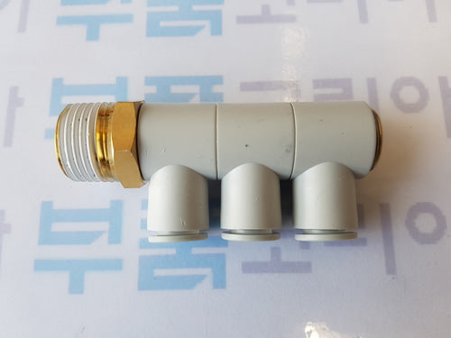 [SMC] KQ2VT10-04AS Triple Universal Elbow Fitting