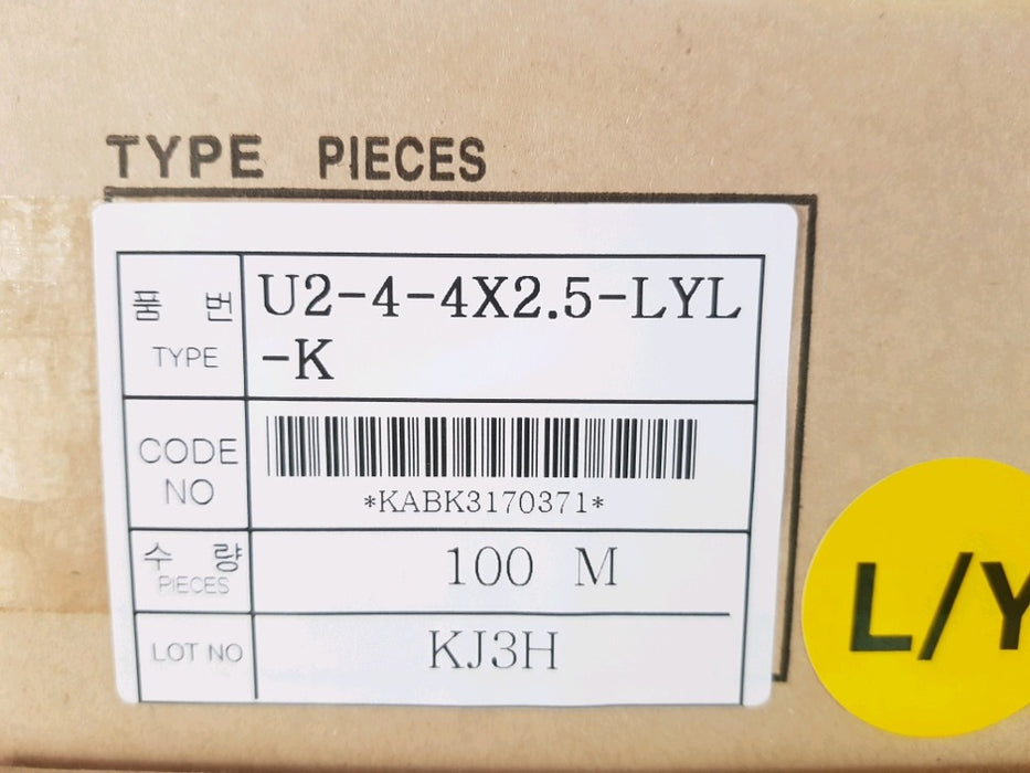 [NITTA] U2-4-4X2.5-LYL-K Polyurethane Tubing Yellow Transparent 100M
