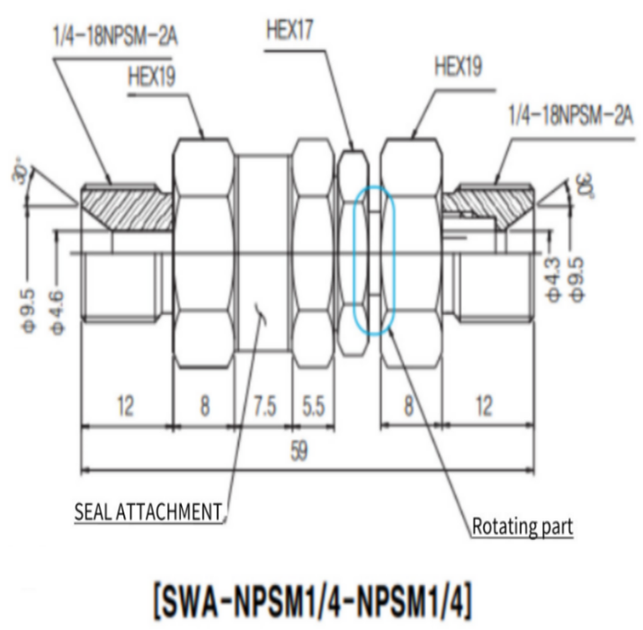 [NITTA] HOSE COUPLING SWC(A)-NPSM1/4-NPSM1/4