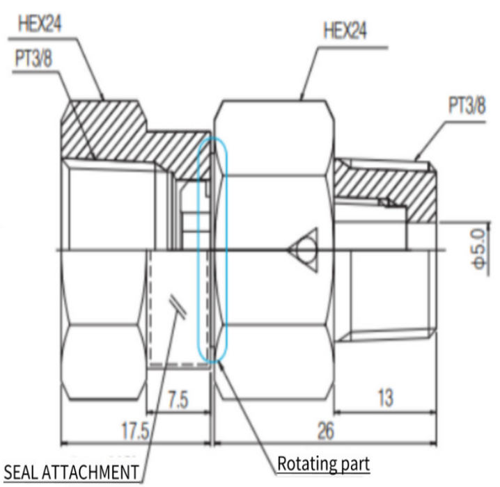 [NITTA] HOSE COUPLING SWC-PT3/8-PT3/8