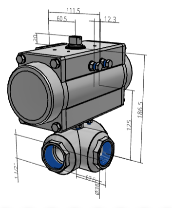 [FESTO] Ball valves and ball valve actuator units VZBM-A-11/2"-RP-25-F-3T-B2-PB120