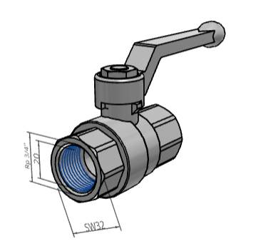 [FESTO] Ball valves and ball valve actuator units VZBM-3/4-RP-50-D-2-M-B2B3