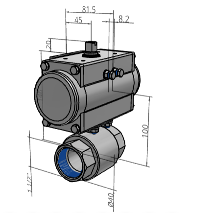 [FESTO] Ball valves and ball valve actuator units VZBM-A-11/2"-RP-25-D-2-B2-PB40