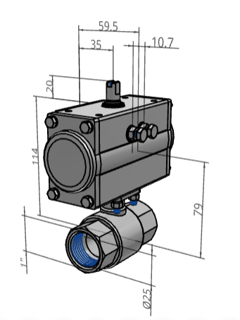 [FESTO] Ball valves and ball valve actuator units VZBM-A-1"-RP-25-D-2-B2-PA10