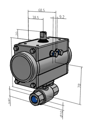 [FESTO] Ball valves and ball valve actuator units VZBM-A-3/8"-RP-40-D-2-B2-PB20