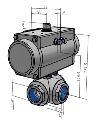 [FESTO] Ball valves and ball valve actuator units VZBM-A-11/4"-RP-25-F-3T-B2-PB80