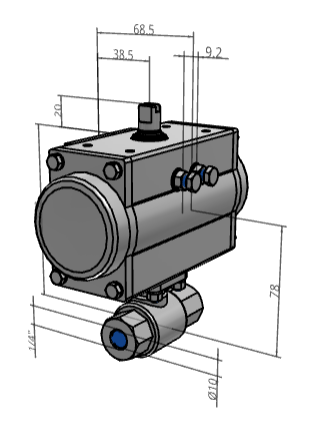 [FESTO] Ball valves and ball valve actuator units VZBM-A-1/4"-RP-40-D-2-B2-PB20