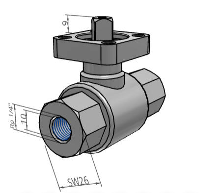 [FESTO] Ball valves and ball valve actuator units VZBM-1/4-RP-40-D-2-F03-B2B3