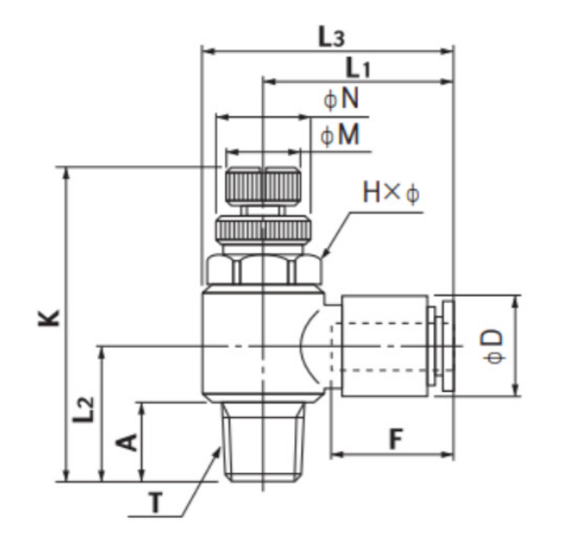 [NITTA] PUSH ONE ANC6-R1/8