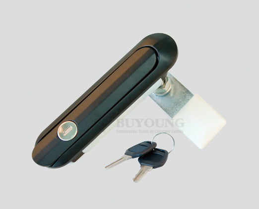 [BUYOUNG] Handle, Push-Plane Rotary Lock BYMS6020Z-1A-1 BK