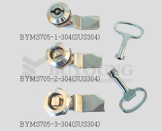 [BUYOUNG] Cam Lock With Handle Key BYMS705-1-304,BYMS705-2-304,BYMS705-3-304